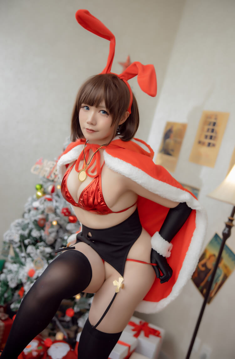 [cosplay]麻花酱COSPLAY作品-圣诞兔兔[22P/347MB]